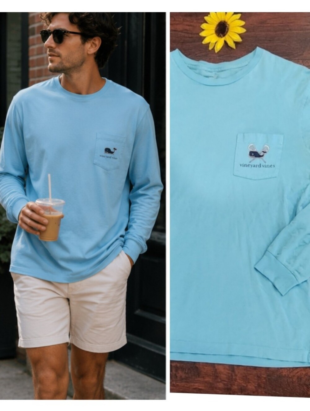 Vineyard Vines Blue Long Sleeve Tee .